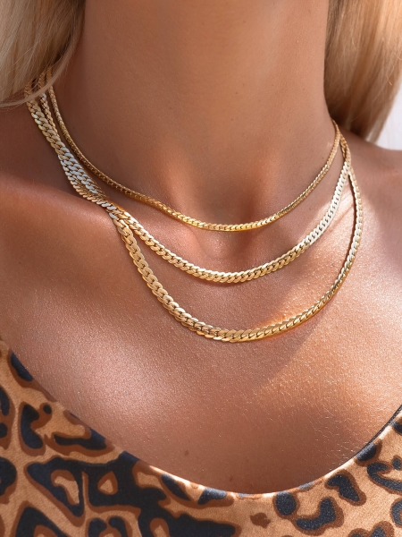 FARLEE TRIPLE LAYER GOLD NECKLACE