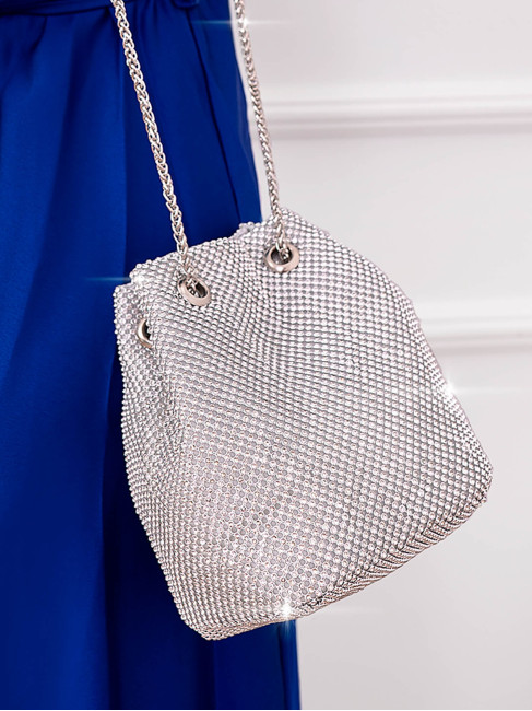 ΑΣΗΜΙ ΤΣΑΝΤΑ ΠΟΥΓΚΙ- STRASS POUCH