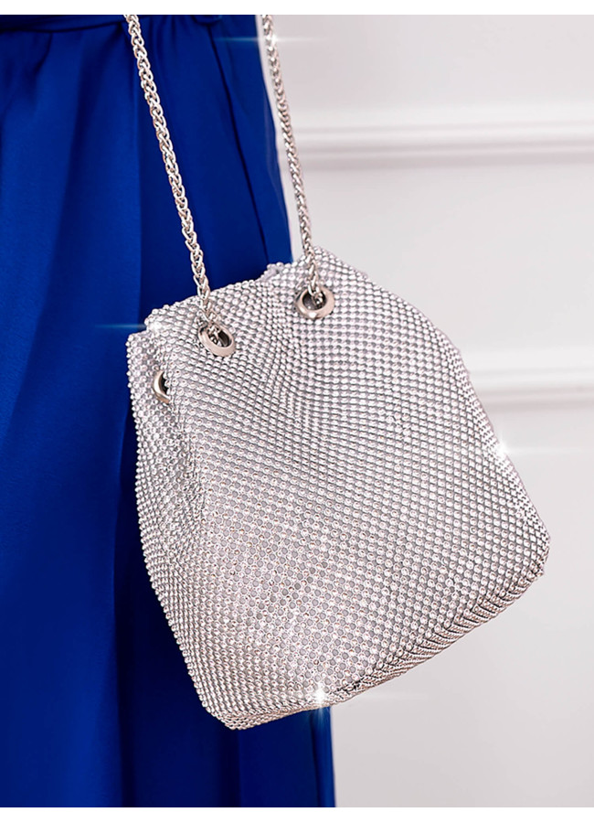 SILVER STRASS POUCH