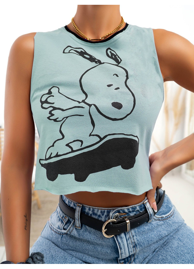 SKATE SNOOPY MINT TANK TOP