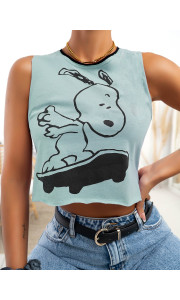 SKATE SNOOPY MINT TANK TOP