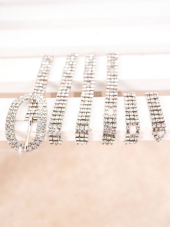 SILVER STRASS ROUND BELT-...