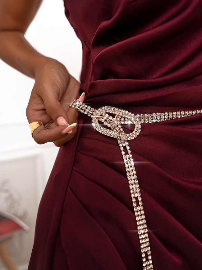 GOLD STRASS ROUND BELT- SADIE