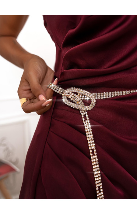 GOLD STRASS ROUND BELT- SADIE