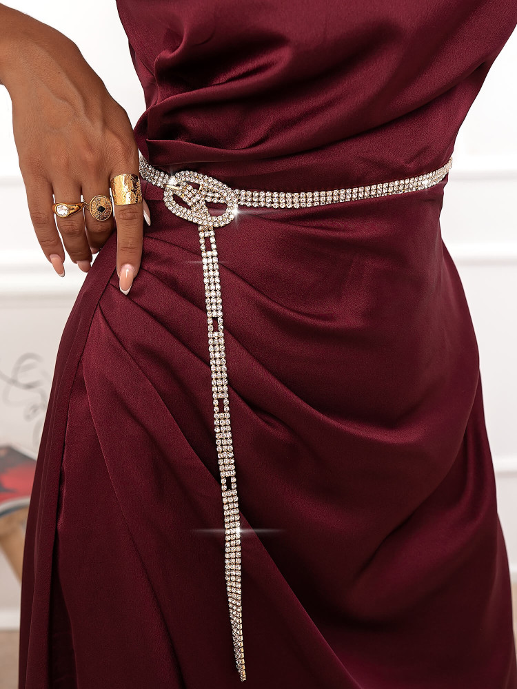 GOLD STRASS ROUND BELT- SADIE