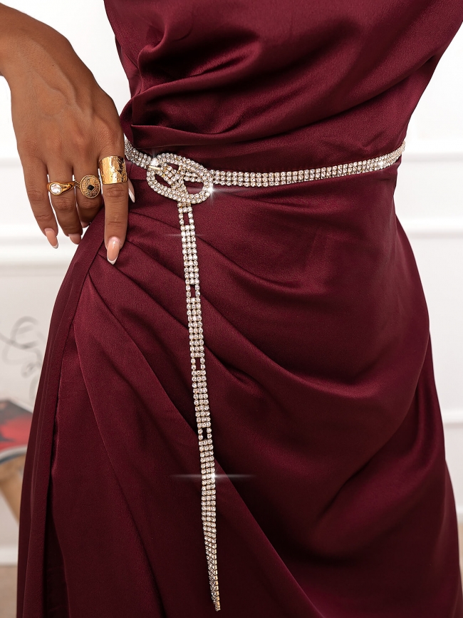 GOLD STRASS ROUND BELT- SADIE