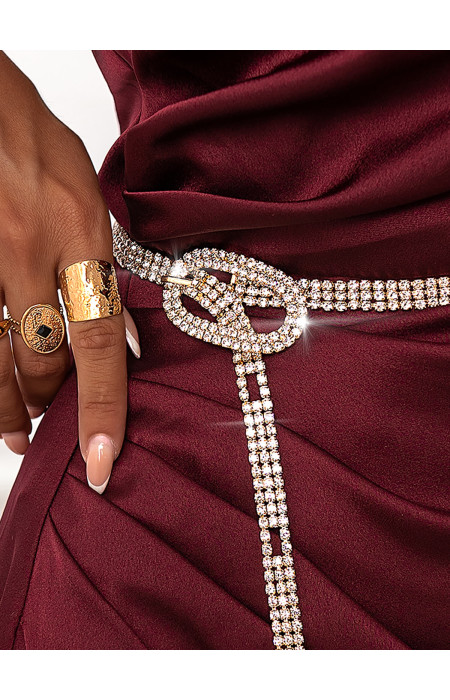 GOLD STRASS ROUND BELT- SADIE