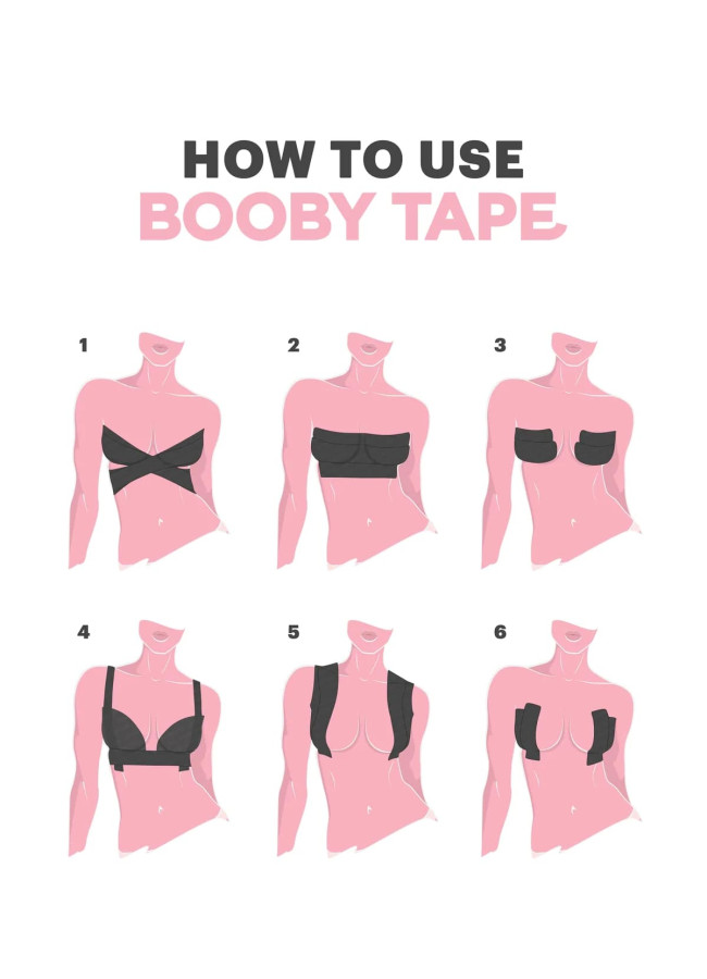 BEIGE BOOB TAPE+ NIPPLE COVER STICKERS
