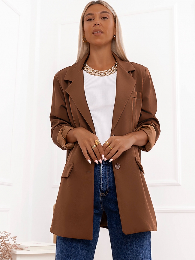 ELSIE CHOCO OVERSIZED BLAZER
