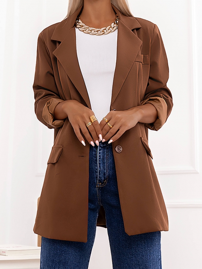 ELSIE CHOCO OVERSIZED BLAZER
