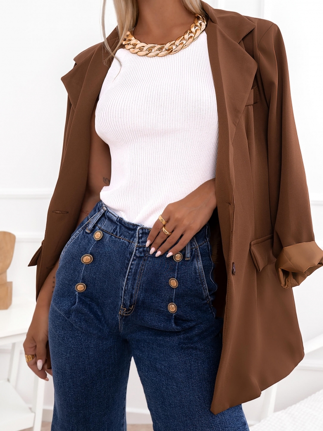 ELSIE CHOCO OVERSIZED BLAZER