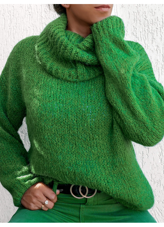 LOUIS GREEN KNITTED BLOUSE