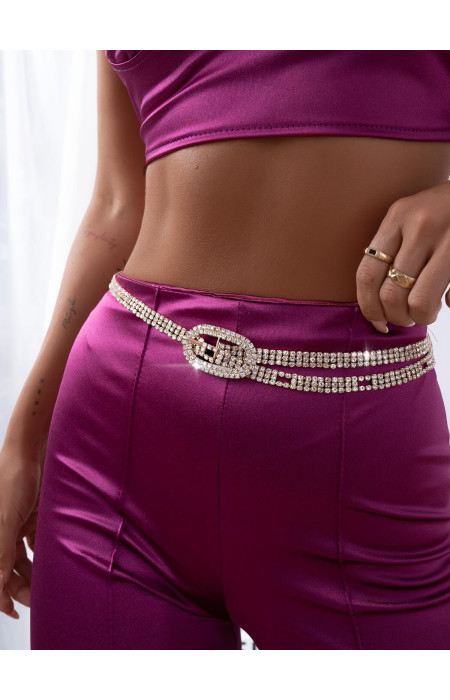 GOLD STRASS ROUND BELT- SADIE