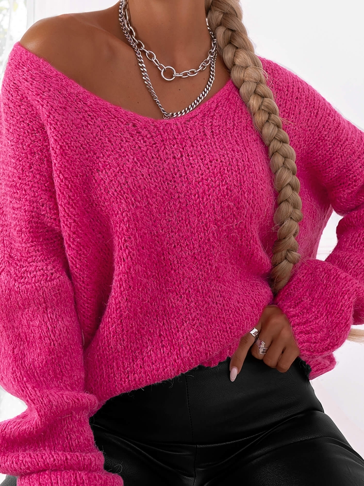 SERENITY FUCSHIA KNITTED BLOUSE
