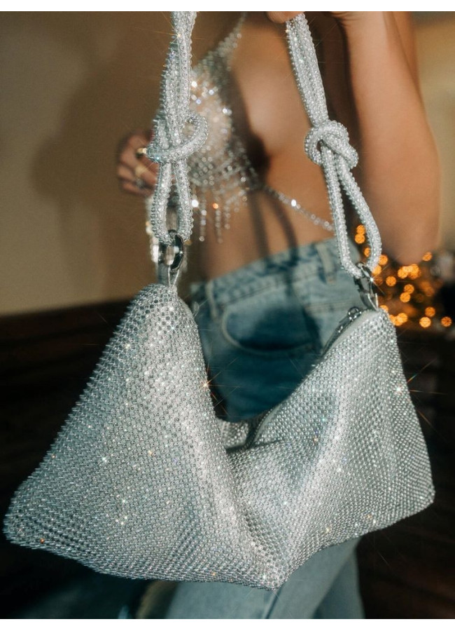 SEDUCE SILVER STRASS BAG