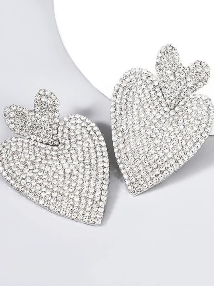 MILAN HEART STRASS EARRINGS