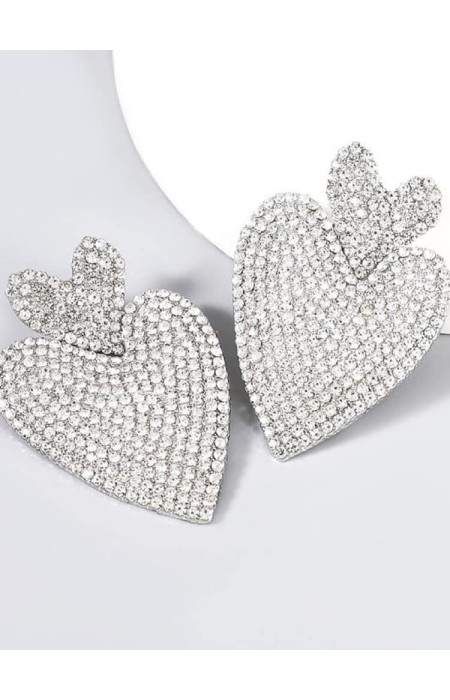 MILAN HEART STRASS EARRINGS