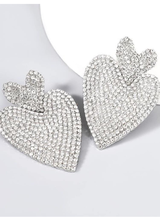 MILAN HEART STRASS EARRINGS