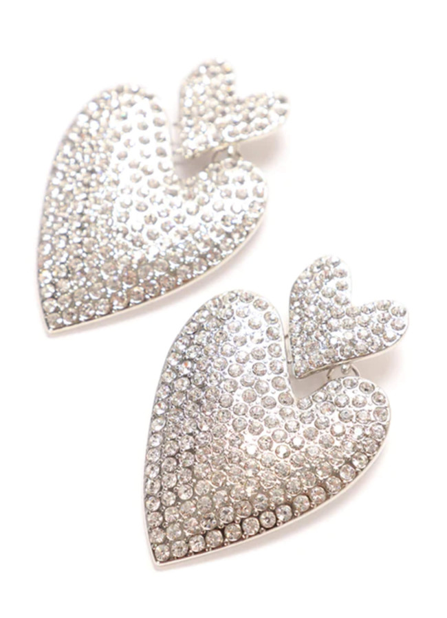 MILAN HEART STRASS EARRINGS