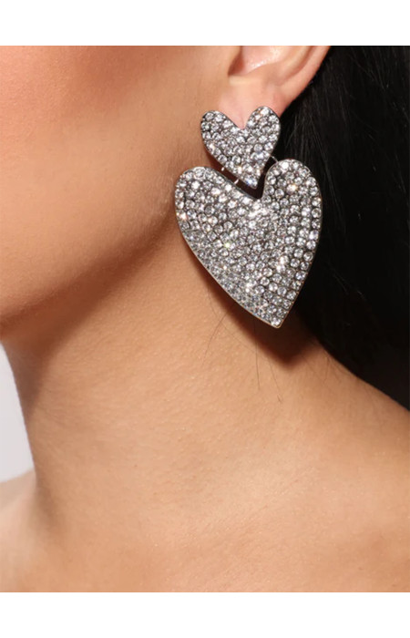 MILAN HEART STRASS EARRINGS