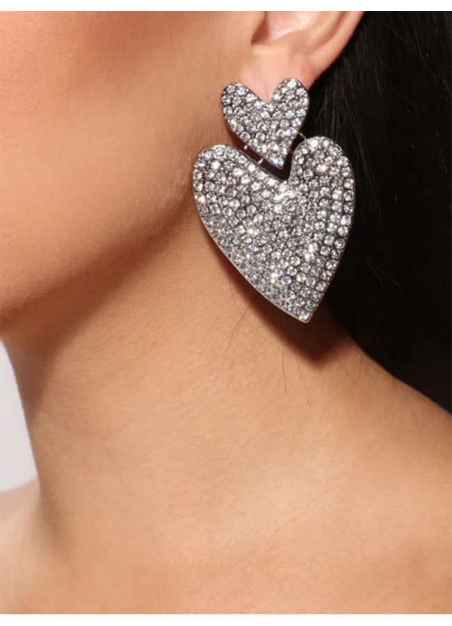 MILAN HEART STRASS EARRINGS