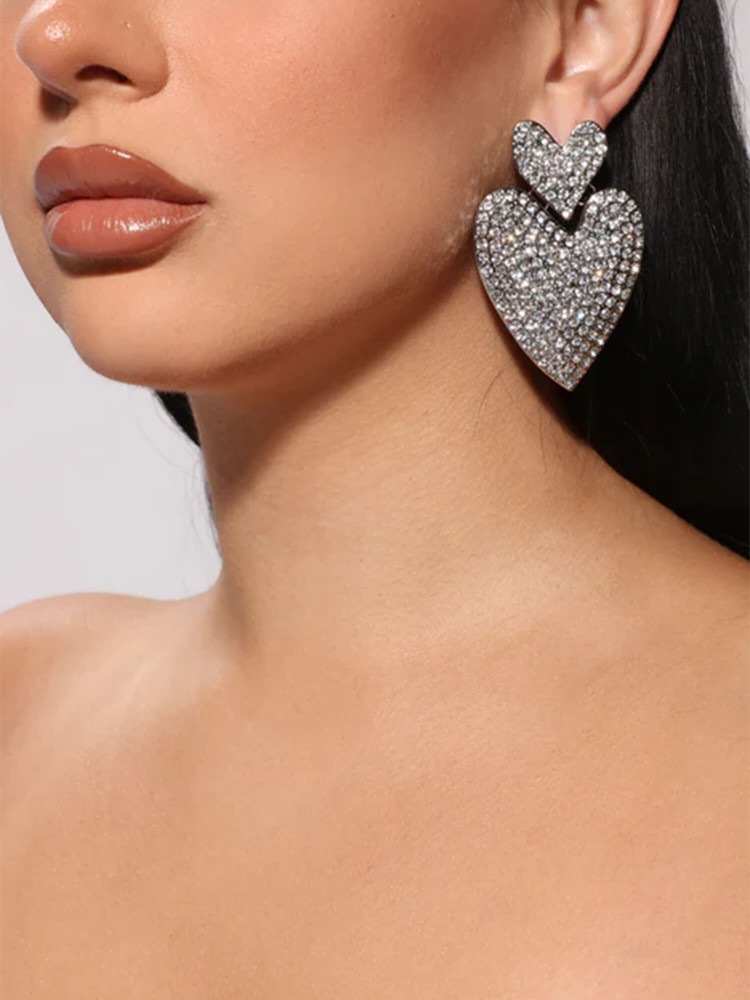 MILAN HEART STRASS EARRINGS