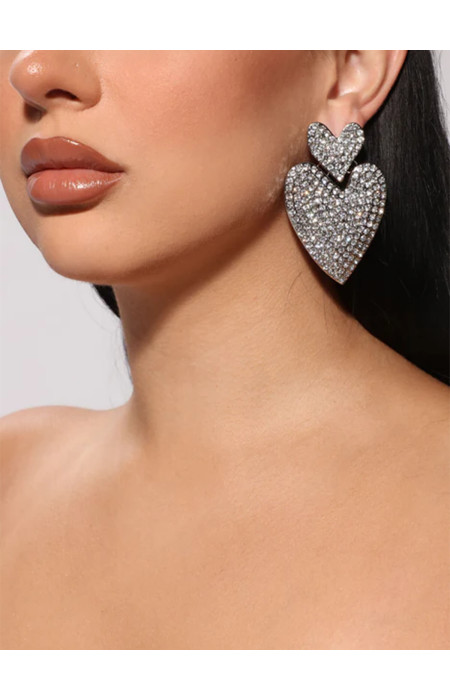 MILAN HEART STRASS EARRINGS