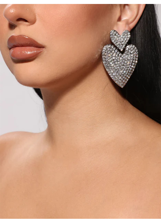 MILAN HEART STRASS EARRINGS