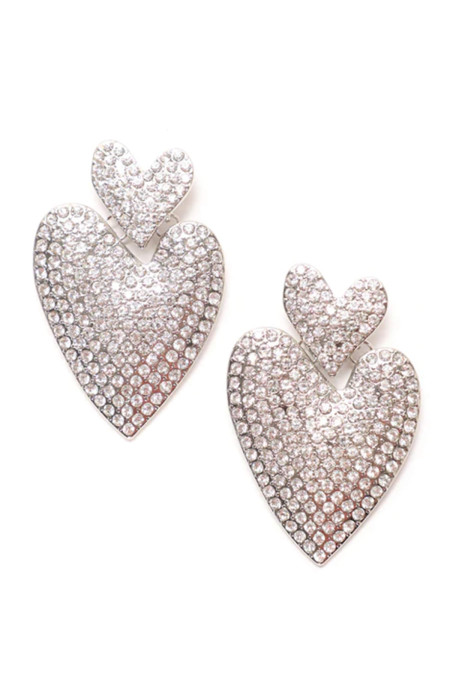 MILAN HEART STRASS EARRINGS