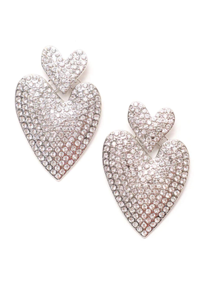 MILAN HEART STRASS EARRINGS