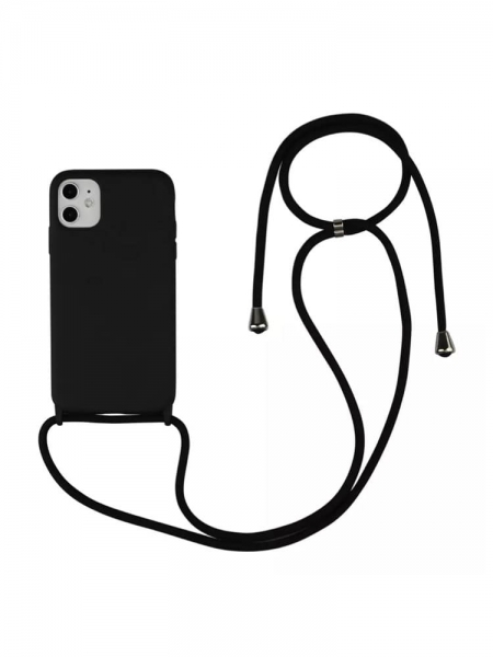 Transparent Silicon Cover Expatrié Necklace Phone Holder Compatible with iPhone 11 Grey LOLA Lanyard Phone Case with Cord Strap Stylish Cross Body Necklace Cord Cover 