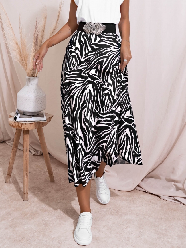 JANE ZEBRA MIDI SKIRT