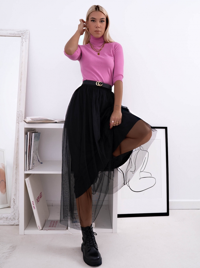 ALISHA BLACK MAXI TULLE SKIRT