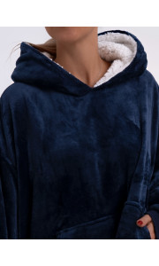 UNISEX OVERSIZED ΜΠΛΕ ΜΠΛΟΥΖΑ ΚΟΥΒΕΡΤΑ- AKITA