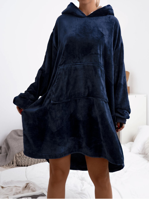 UNISEX OVERSIZED ΜΠΛΕ ΜΠΛΟΥΖΑ ΚΟΥΒΕΡΤΑ- AKITA