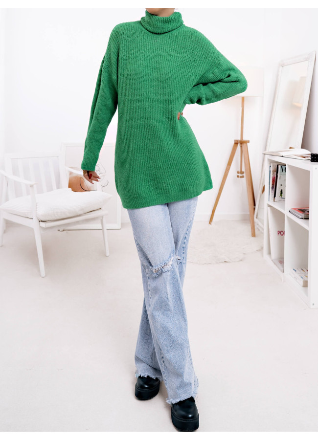 CORA GREEN MAXI PULLOVER