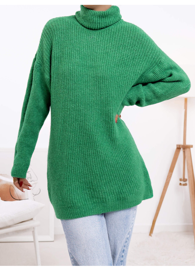 CORA GREEN MAXI PULLOVER