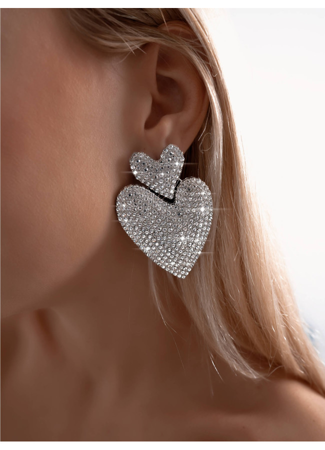 MILAN HEART STRASS EARRINGS