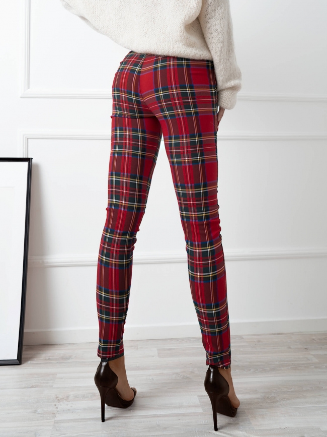 FELINI RED CHECKED PANTS