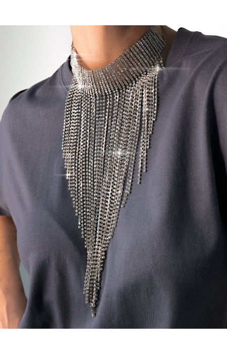 GRANDE SILVER STRASS NECKLACE