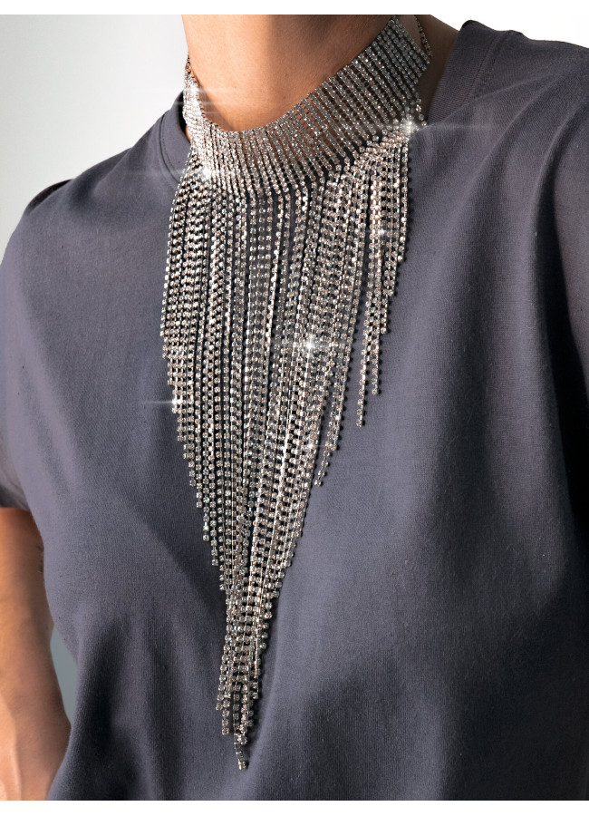 GRANDE SILVER STRASS NECKLACE