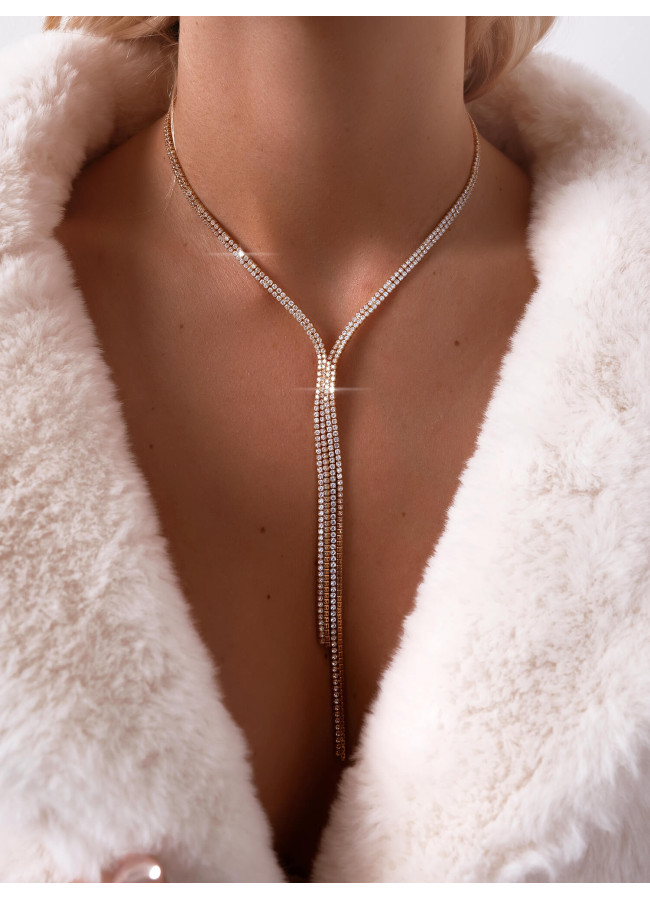 BAMBI GOLD NECKLACE STRASS