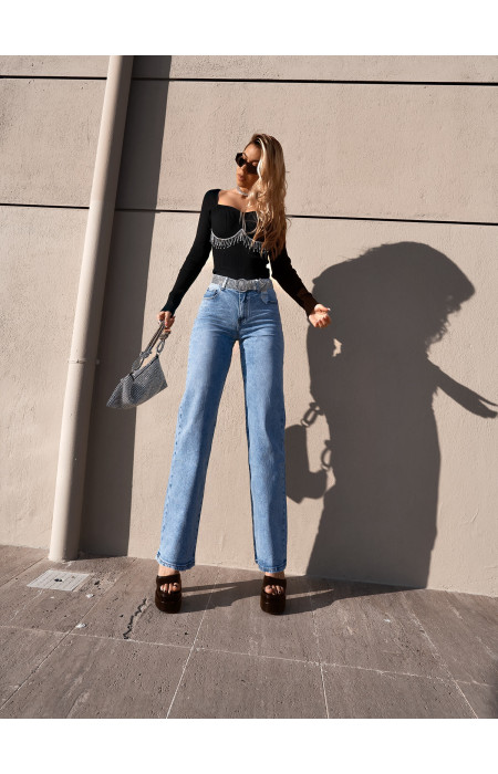 MALIA WIDE LEG BLUE JEANS
