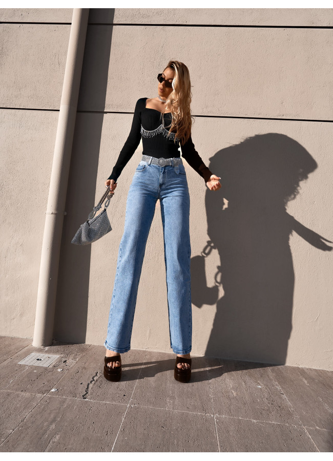 MALIA WIDE LEG BLUE JEANS