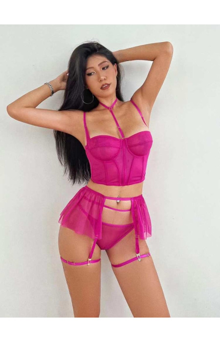 BERTINE FUCHSIA LINGERIE SET