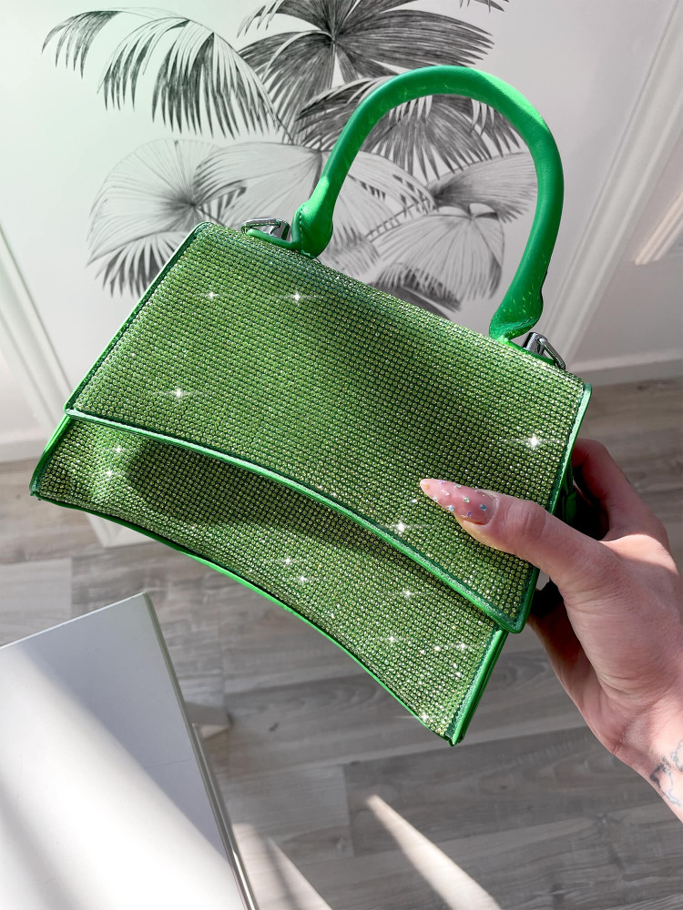 MILANI LIME STRASS HANDBAG