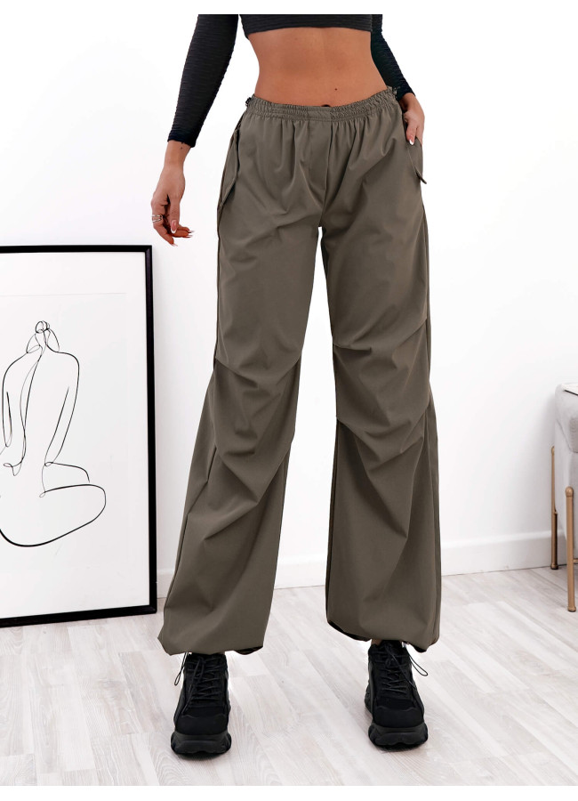 RENATA - KHAKI PARACHUTE PANTS