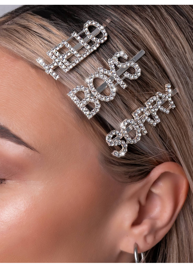 SORRY BOYS STRASS HAIRCLIP SET OF 3