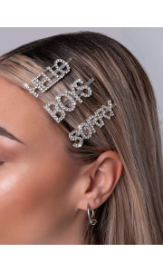 SORRY BOYS STRASS HAIRCLIP SET OF 3