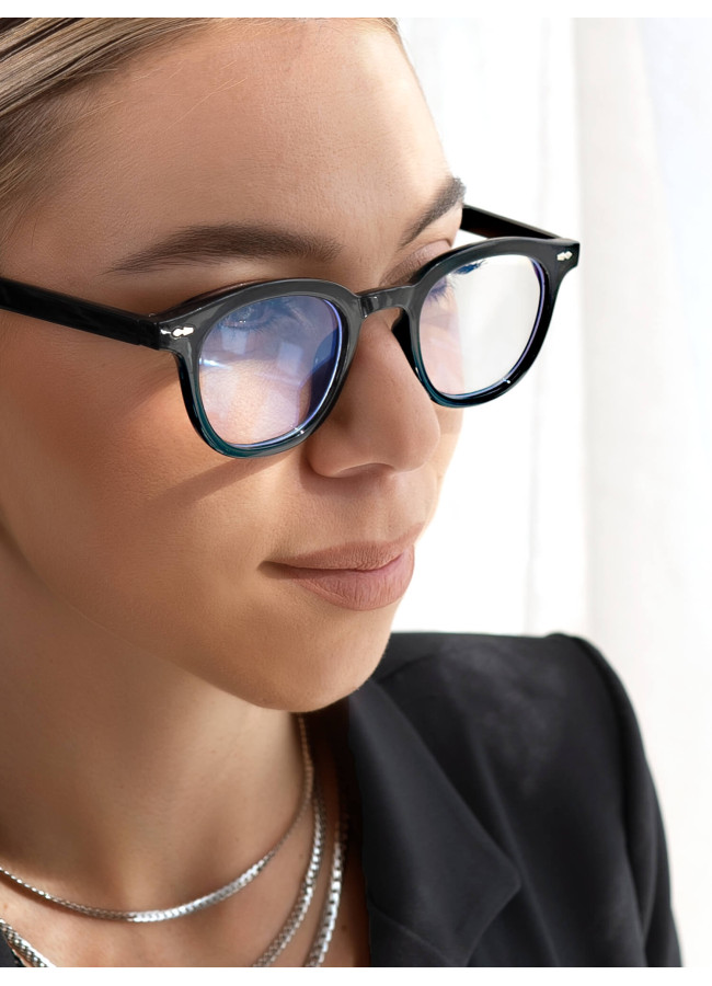 NAPLES BLACK CLEAR LENS
